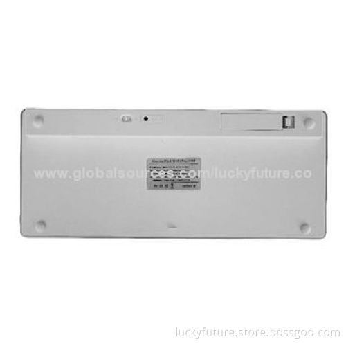 General Bluetooth v3.0 Wireless 78-key Keyboard for IOS iPad2/3/4/iPad Mini/iPad Air, White + Silver
